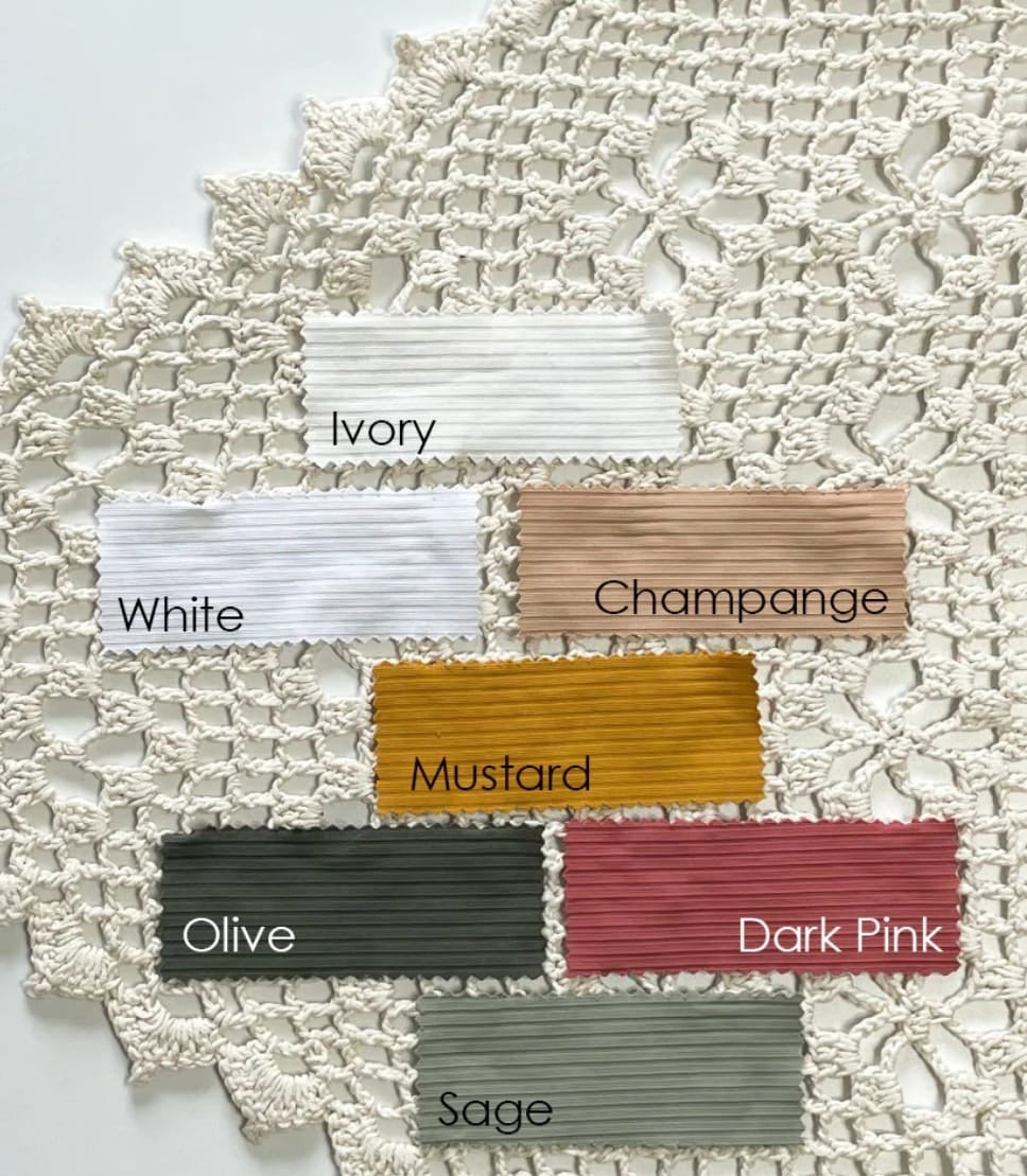 Solid Champagne on Unbrushed Rib Knit Fabric Sold by the 1/4 yard