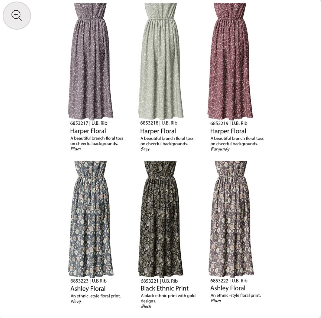 Harper Floral in Sage on Unbrushed Rib Knit Fabric Sold by the 1/4 yard
