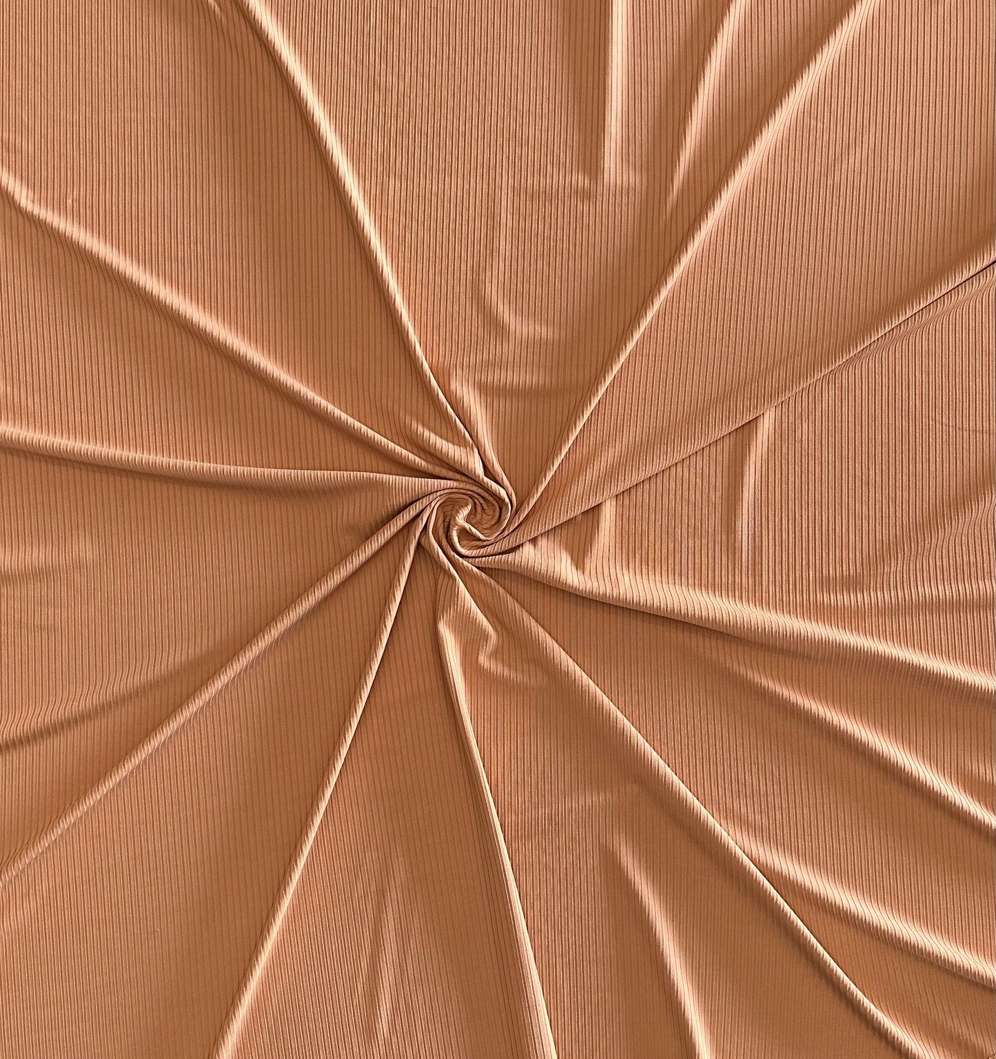 Solid Orange Peach on Unbrushed Rib Knit Fabric Sold by the 1/4 yard