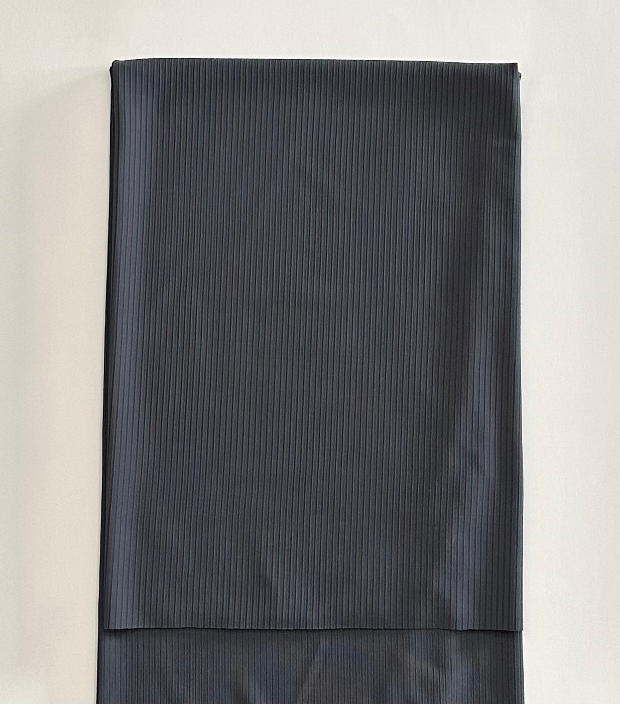 Solid Steel Grey on Unbrushed Rib Knit Fabric Sold by the 1/4 yard