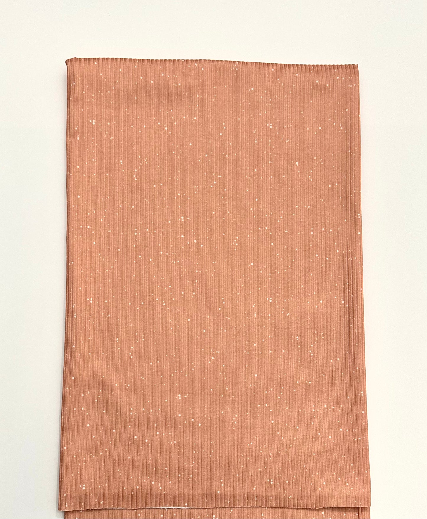 Galaxy Print in Blush on Brushed Rib Knit Fabric Sold by the 1/4 yard