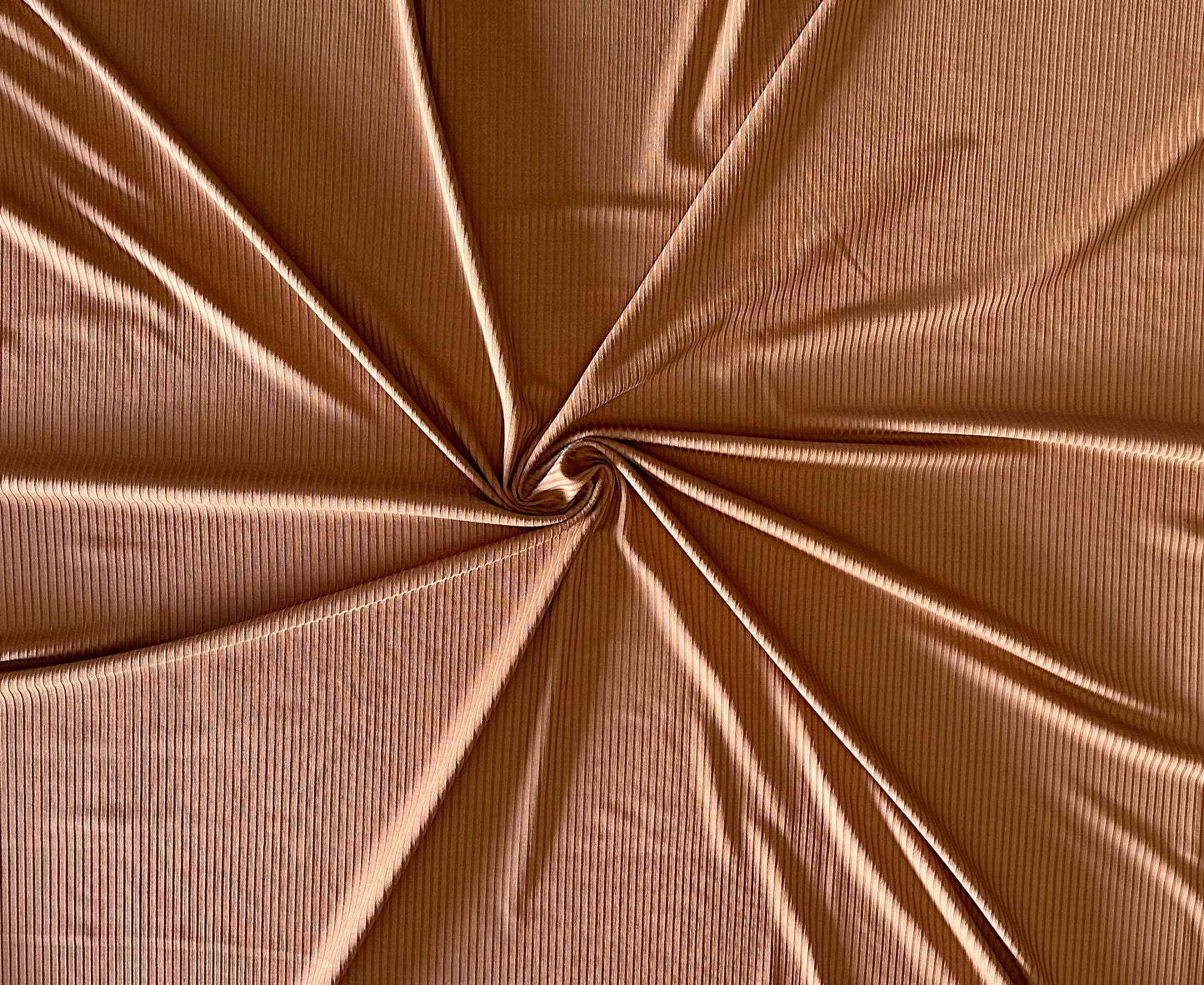 Solid Copper Rust on Unbrushed Rib Knit Fabric Sold by the 1/4 yard