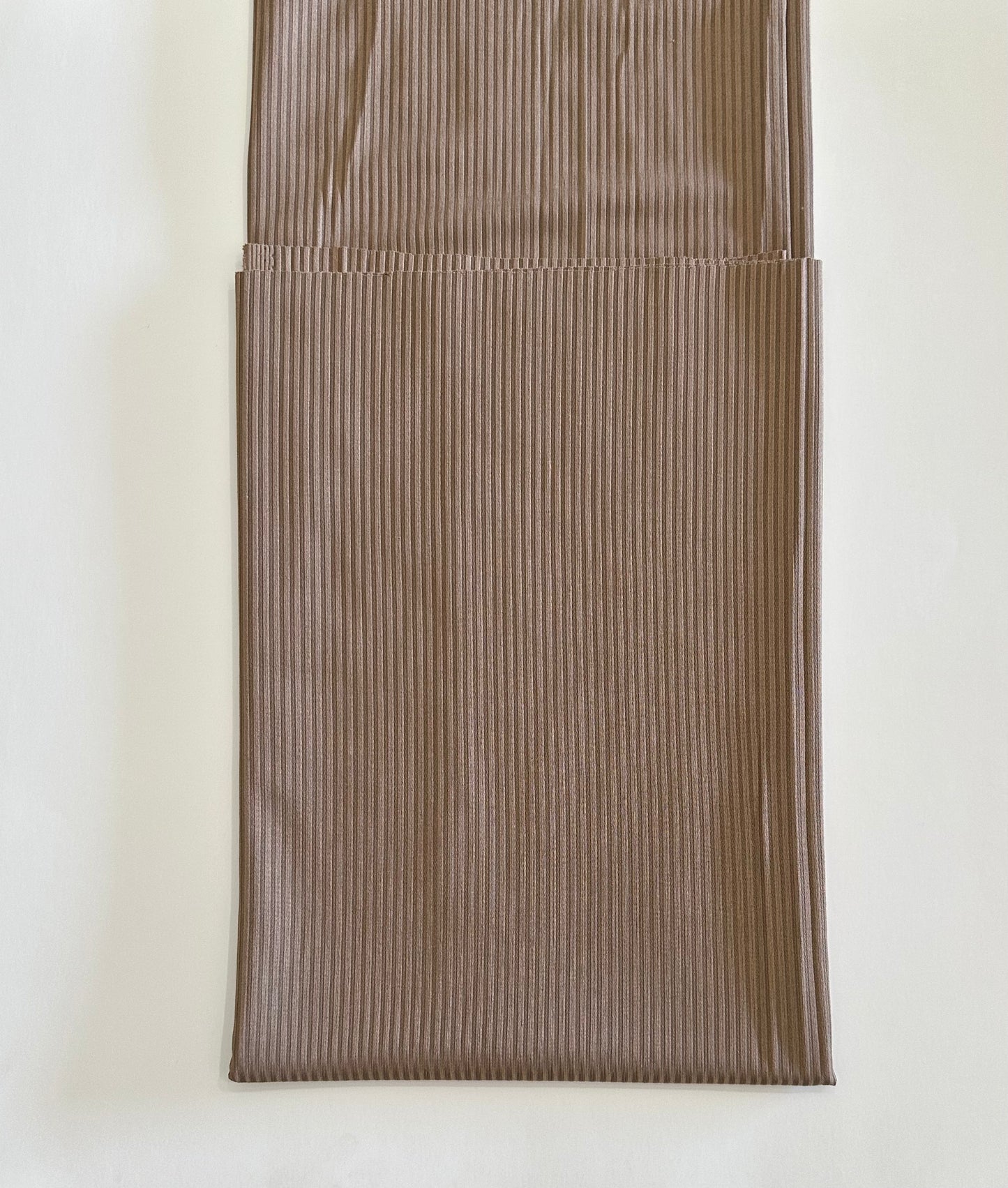 Solid in Tan on Unbrushed Rib Knit Fabric Sold by the 1/4 yard