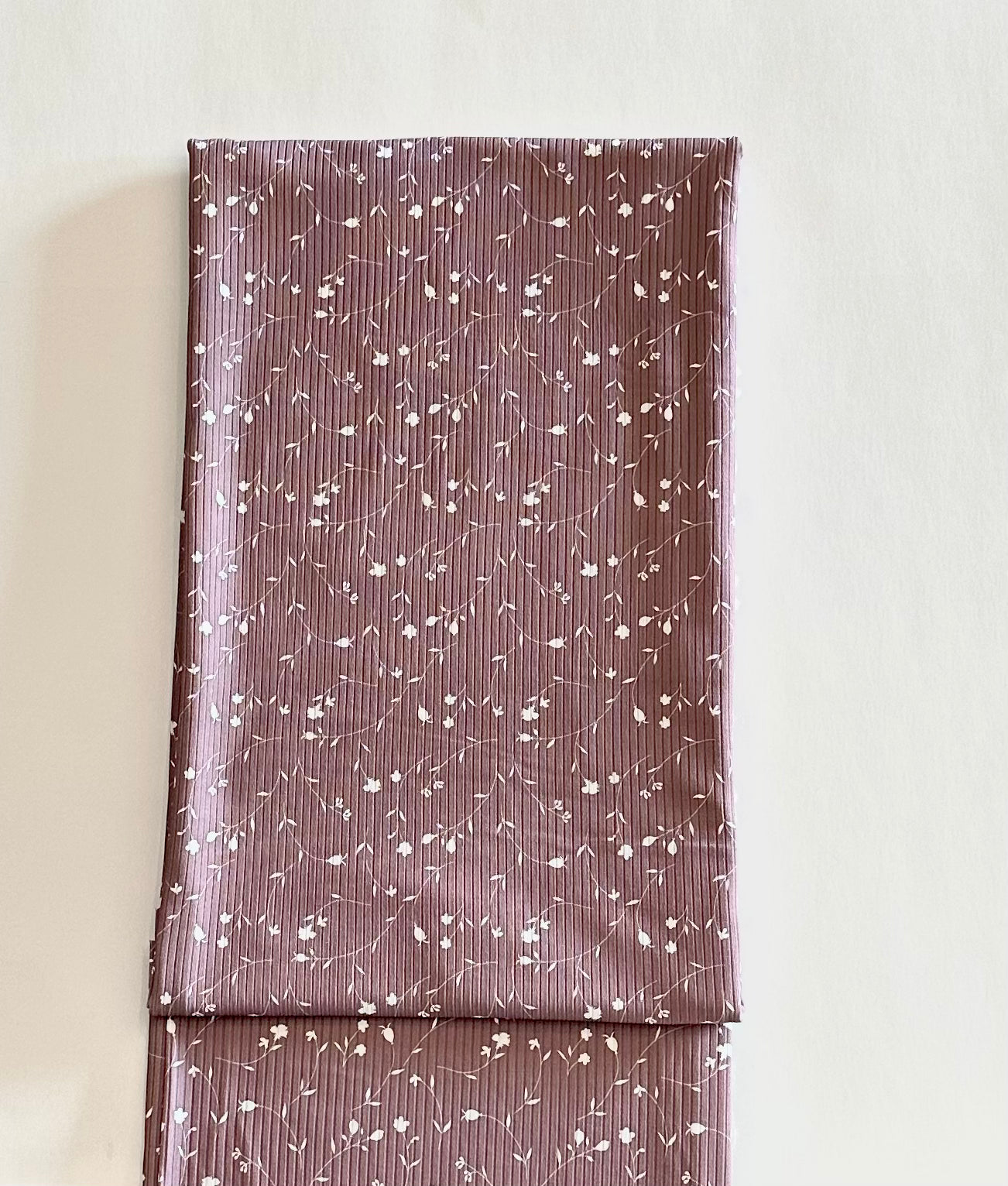 Neveah Floral in Antler on Unbrushed Rib Knit Fabric Sold by the 1/4 yard