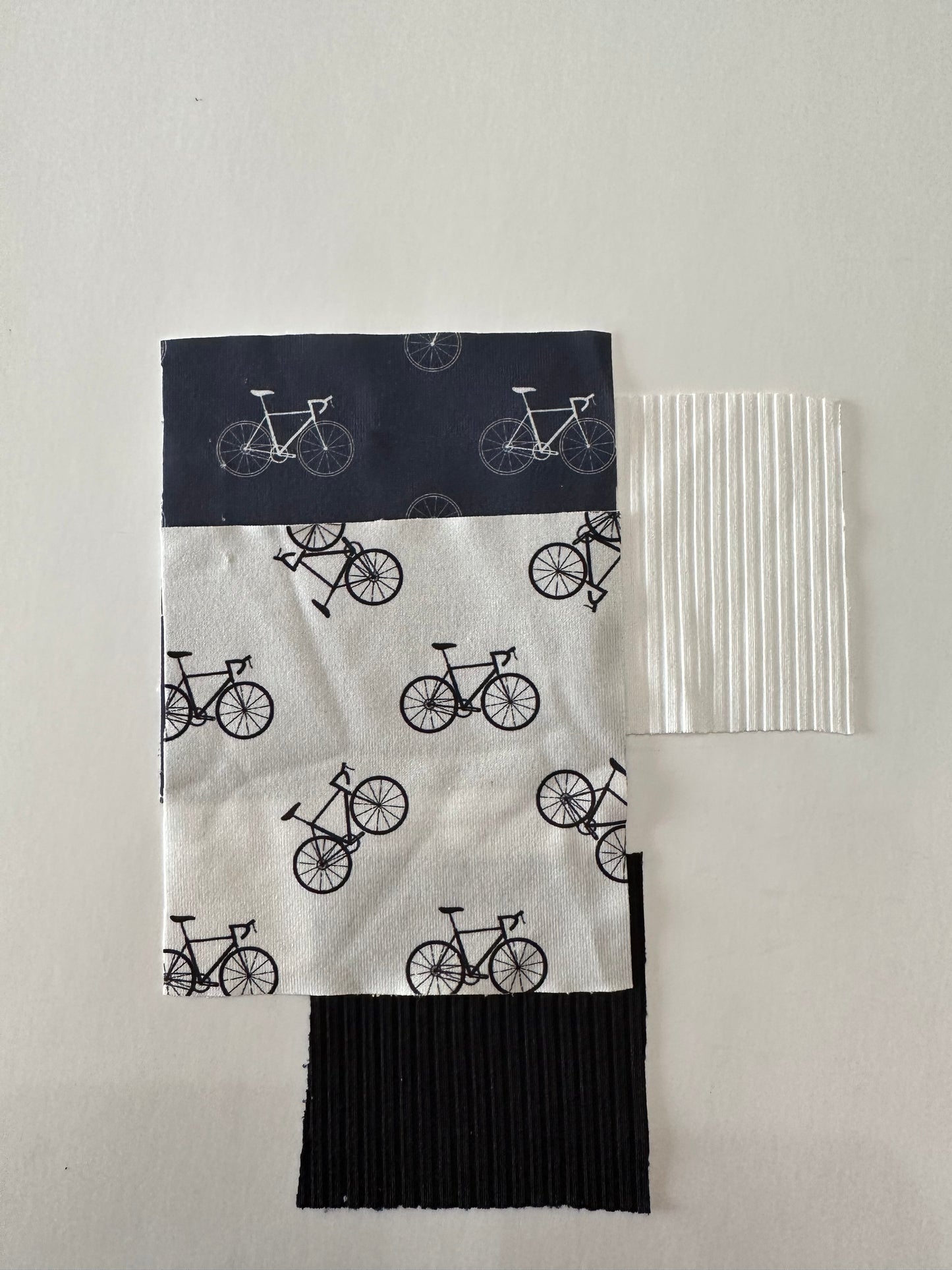 Bikes in Navy on Imitation Cotton Jersey Knit Fabric Sold by the 1/4 yard