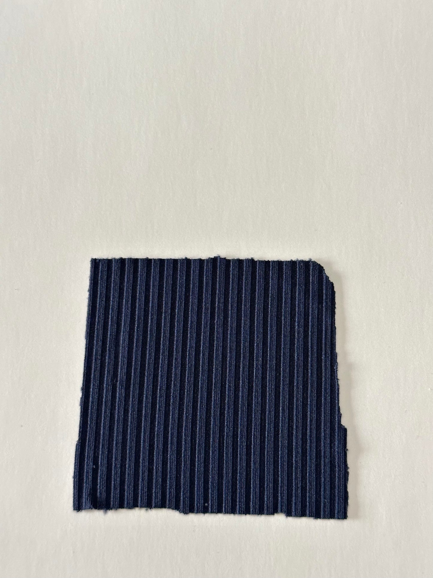 Pre-Order Solid in Navy (new) on Unbrushed Rib Knit Fabric Sold by the 1/4 yard