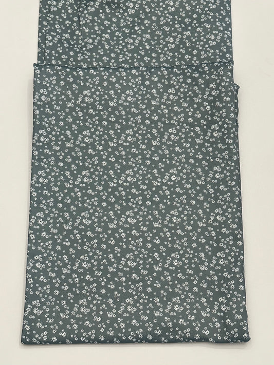 Mauve Floral in Frosted Green on Eureka Jersey Knit Fabric Sold by the 1/4 yard