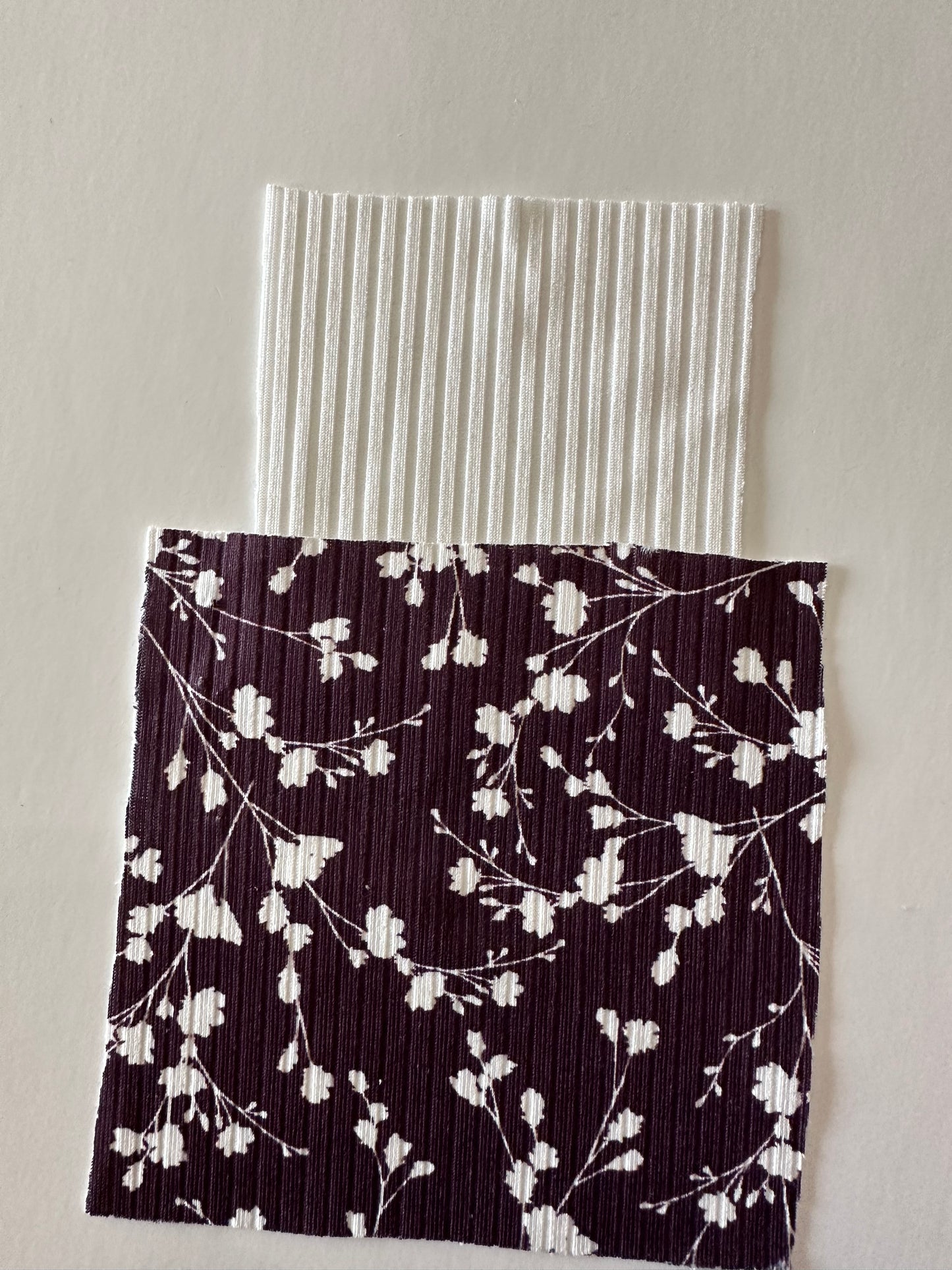 Pre-Order Harper Floral in Plum on Unbrushed Rib Knit Fabric Sold by the 1/4 yard