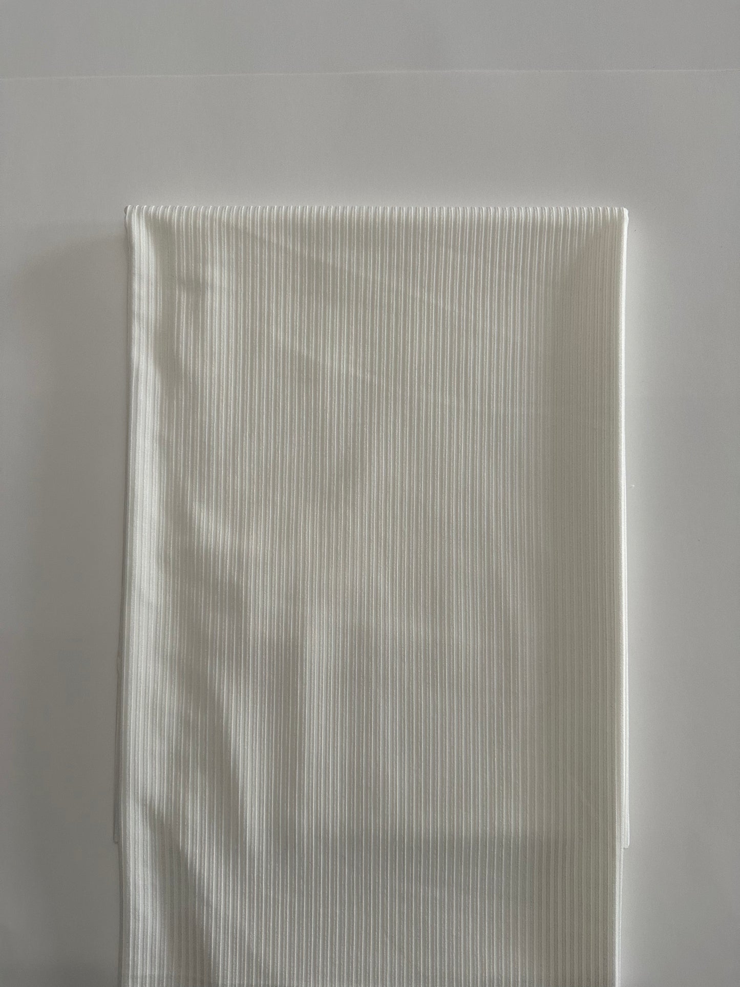 Solid in White (new) on Unbrushed Rib Knit Fabric Sold by the 1/4 yard