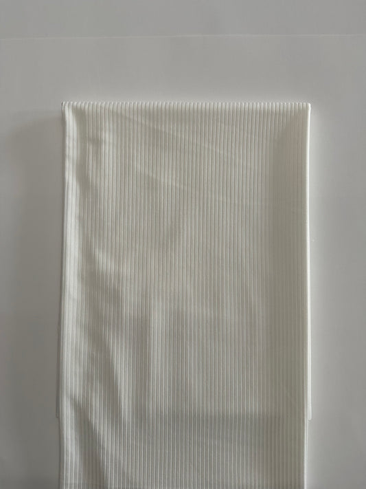 Solid in White (new) on Unbrushed Rib Knit Fabric Sold by the 1/4 yard