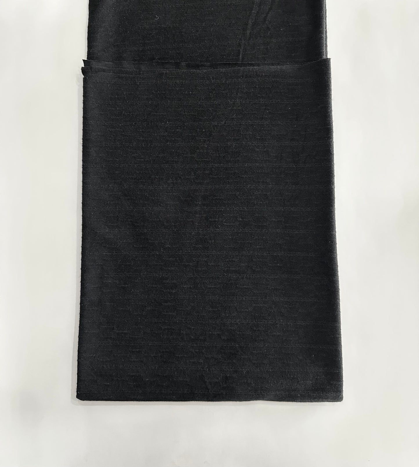 Cable Jersey Knit in Black Sold by the 1/4 yard