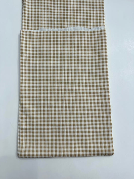 Vienna Gingham in Olive Green on Summer Breeze Knit Fabric Sold by the 1/4 yard