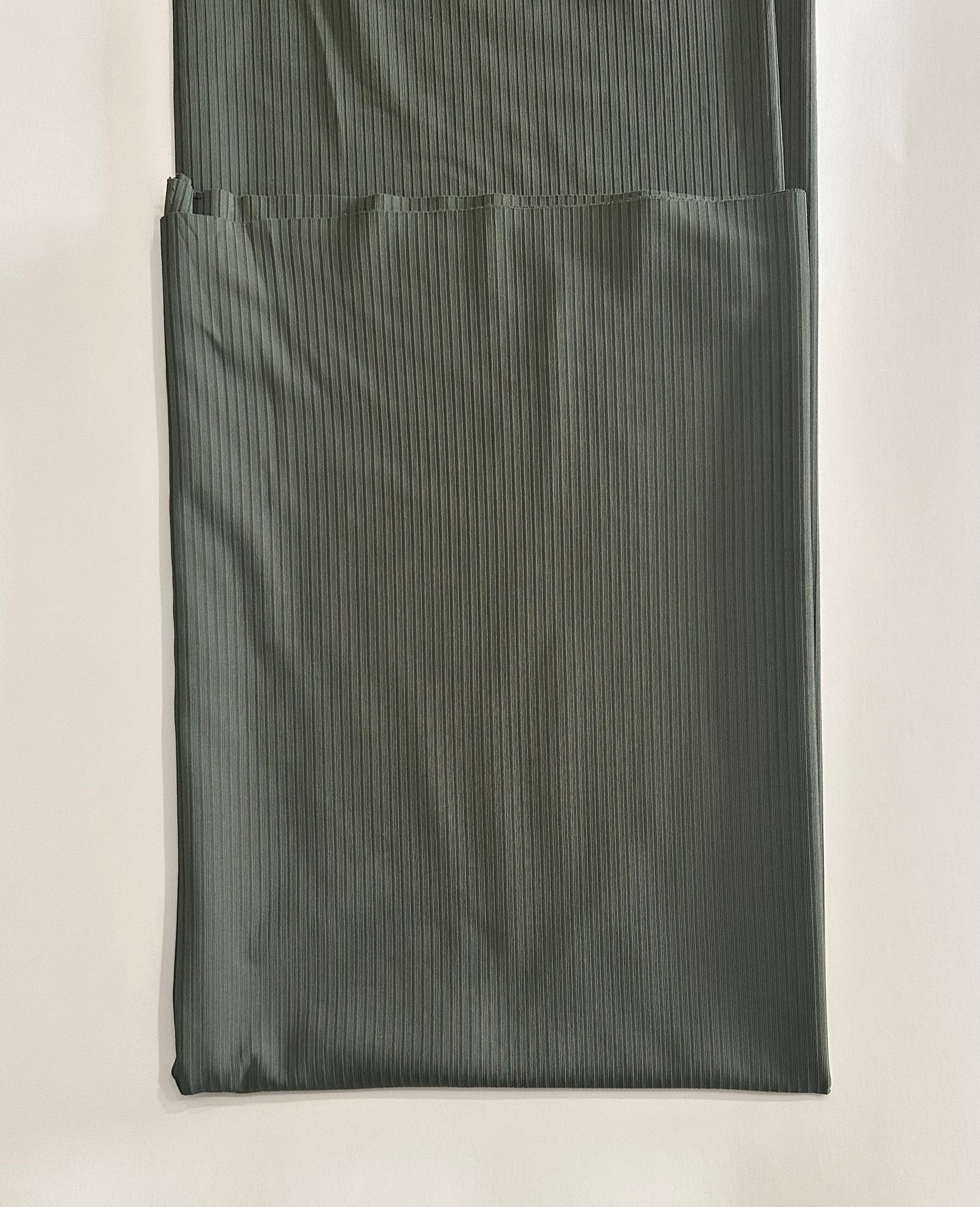 Solid in Olive on Unbrushed Rib Knit Fabric Sold by the 1/4 yard