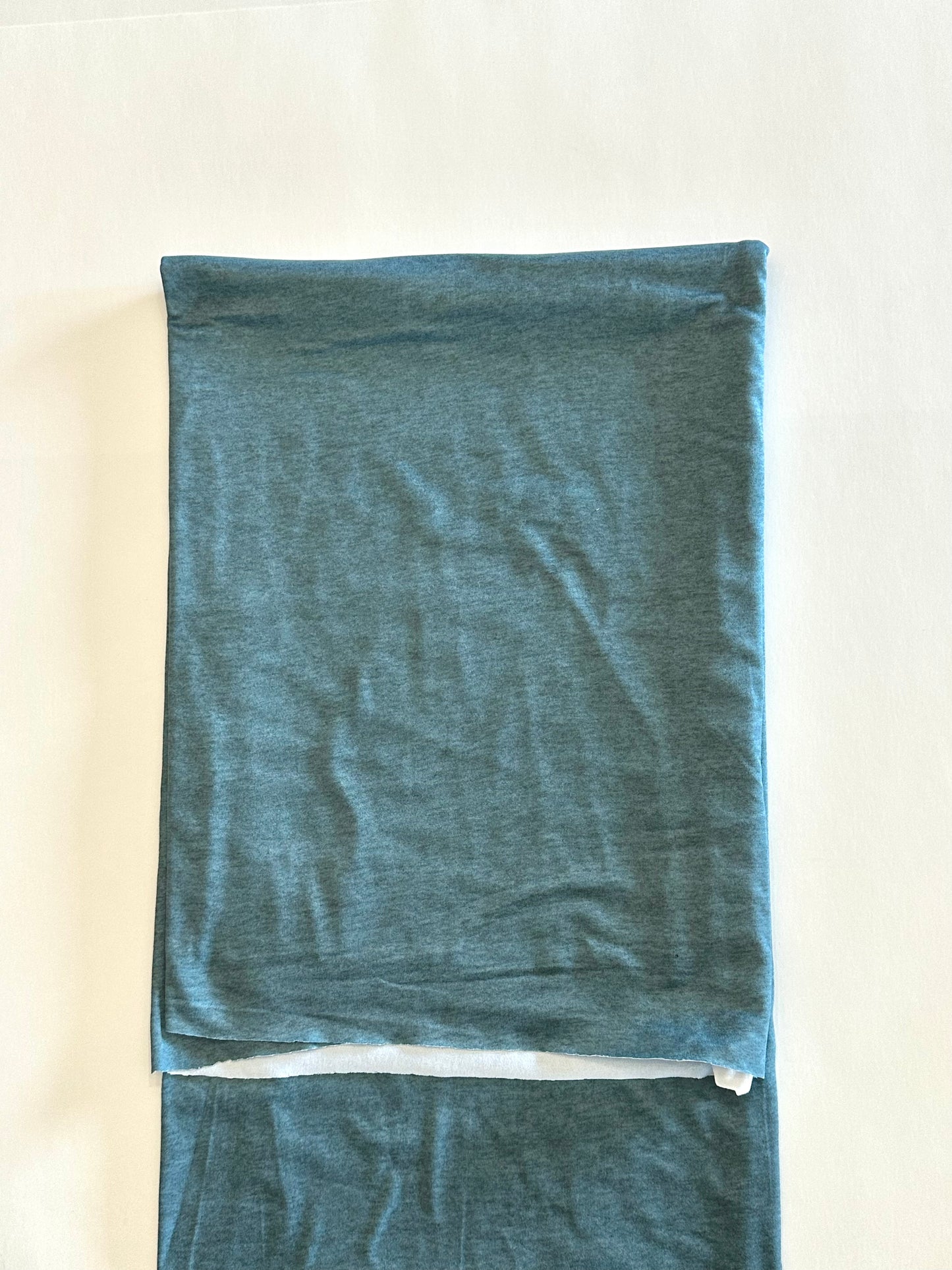 Heathered Solid in Jade on Double Brushed Poly Knit Fabric Sold by the 1/4 yard
