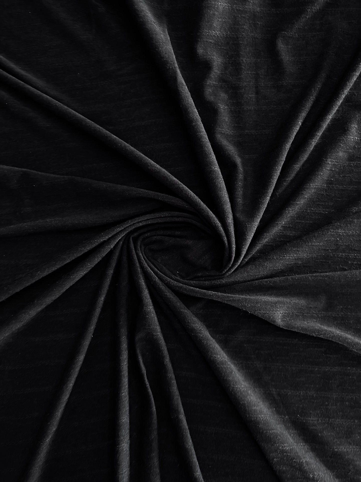 Cable Jersey Knit in Black Sold by the 1/4 yard