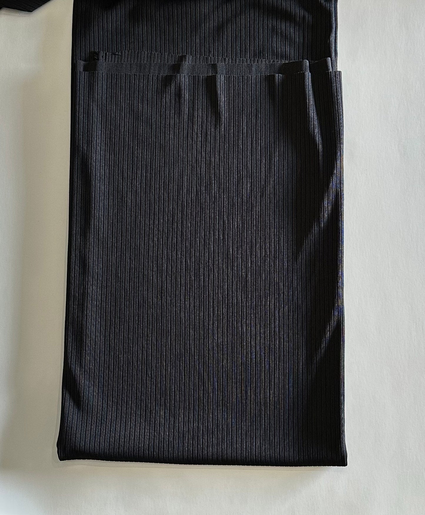 Calgary Rib Knit in Black Sold by the 1/4 yard