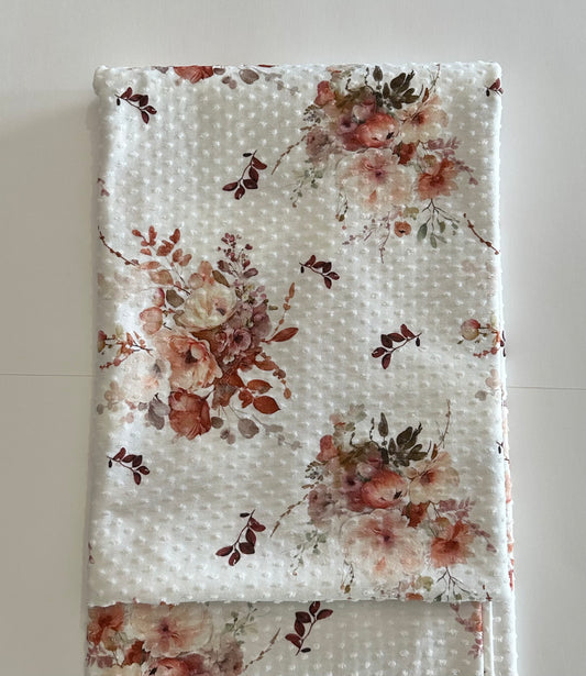 Camila Floral on Swiss Dot Knit Fabric Sold by the 1/4 yard