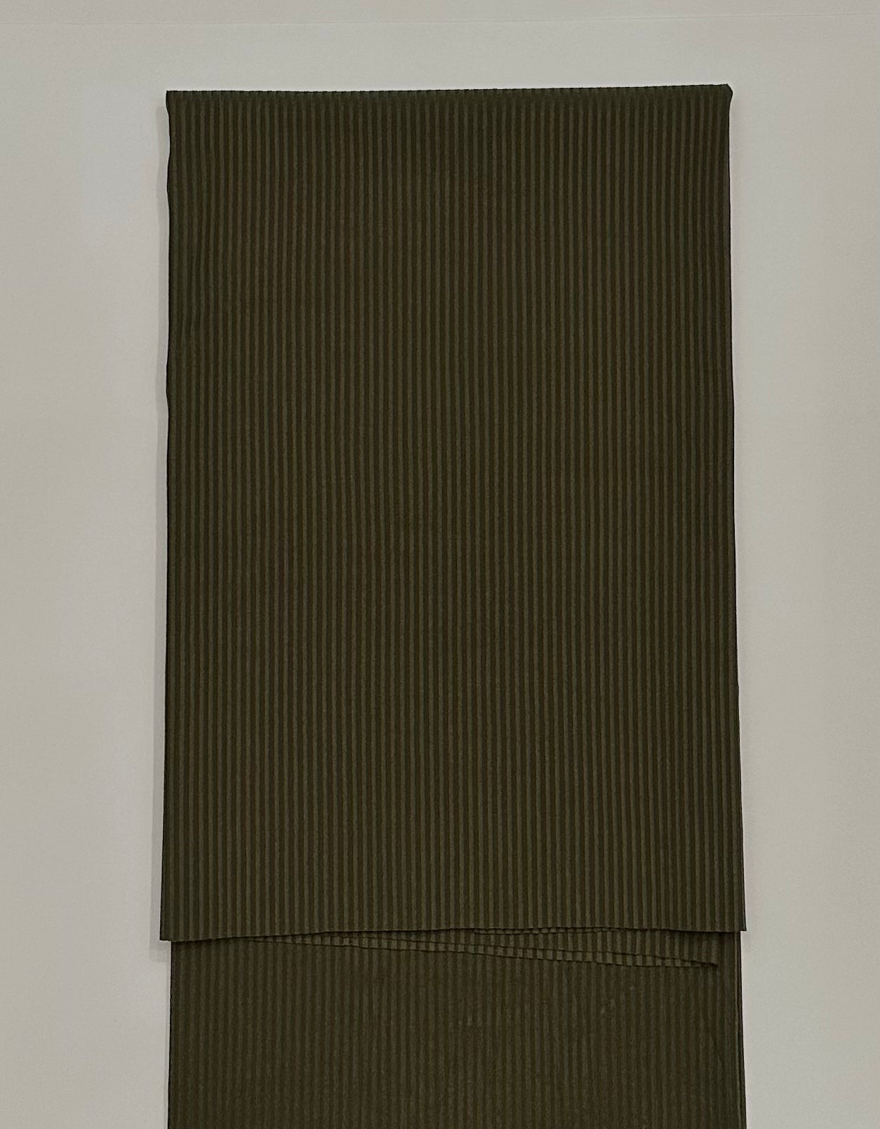 Pre-Order Solid in Army Green (new) on Unbrushed Rib Knit Fabric Sold by the 1/4 yard