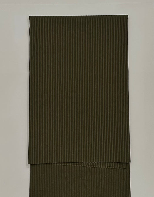 Solid in Army Green (new) on Unbrushed Rib Knit Fabric Sold by the 1/4 yard