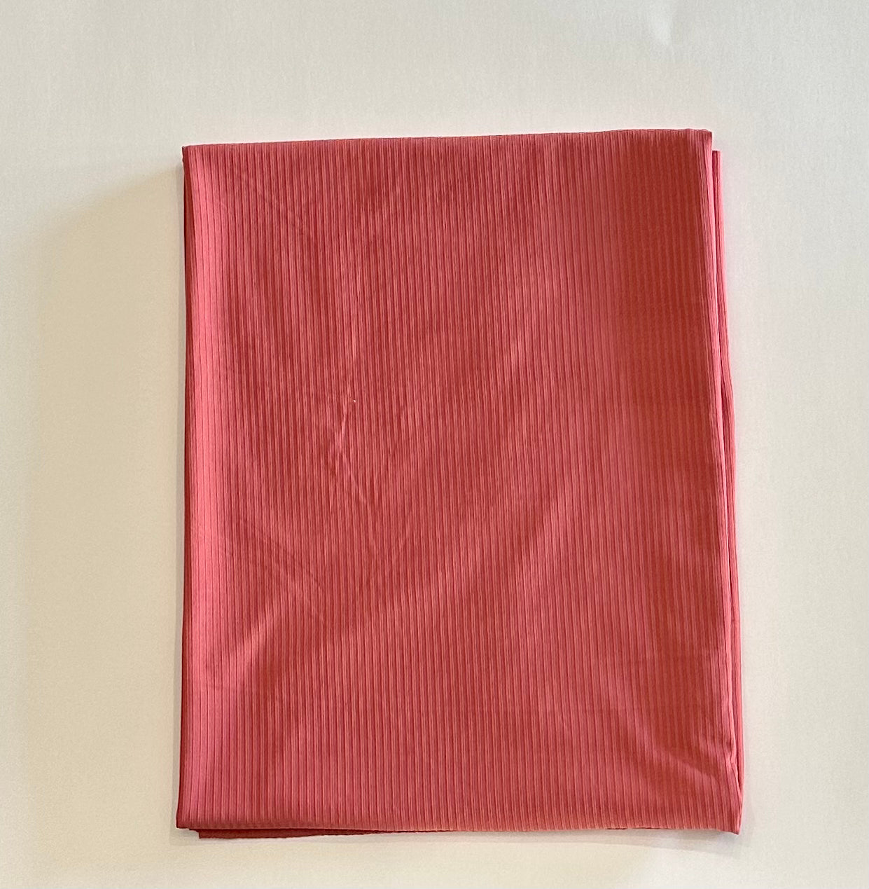 Solid Dark Pink on Unbrushed Rib Knit Fabric Sold by the 1/4 yard