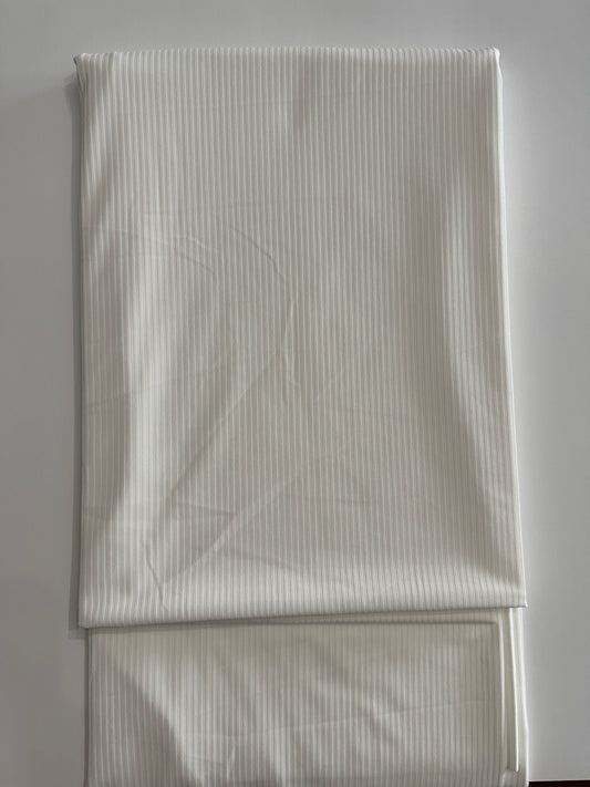 Solid Ivory on Unbrushed Rib Knit Fabric Sold by the 1/4 yard