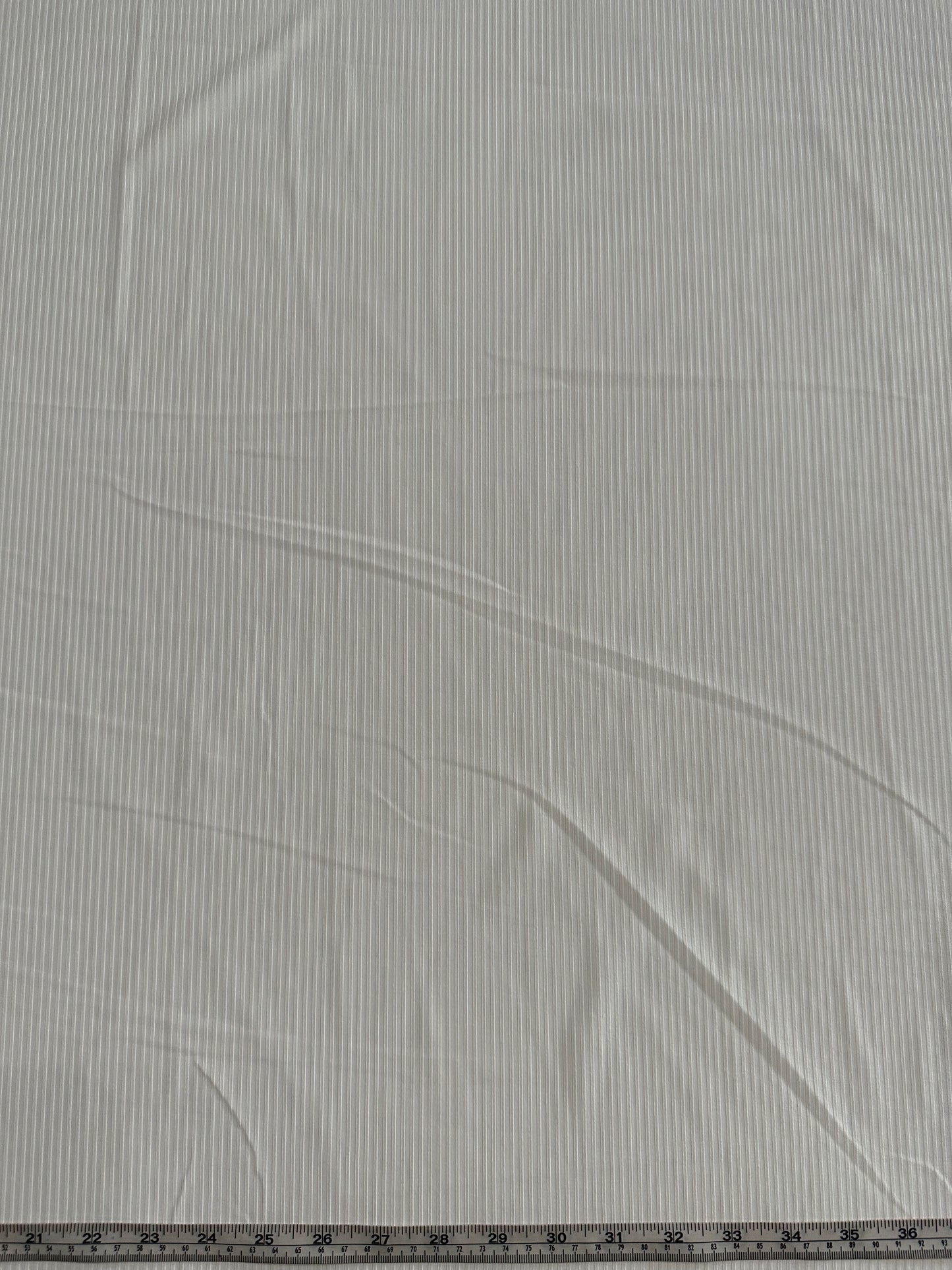 Solid Ivory on Unbrushed Rib Knit Fabric Sold by the 1/4 yard