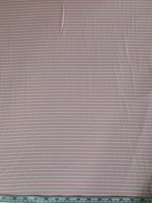 Ribbed Stripes in Light Pink on Unbrushed Rib Knit Fabric Sold by the 1/4 yard